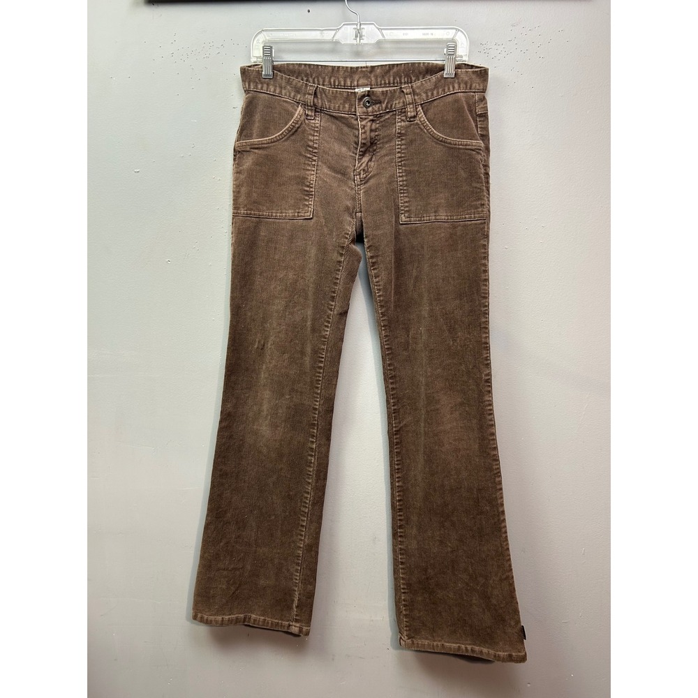 Prana Corduroy Pants Womens 8 Brown Breathe Straight Leg Low Rise Cords Gorpcore